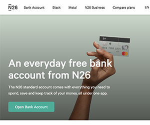 N26, ドイツ, 銀行口座, 開設, オンライン, ネットバンク, N26 , サイト