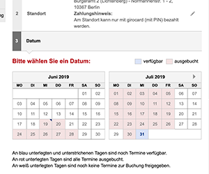 ドイツ, ベルリン, Anmeldung, 住民登録, 予約, 予約方法