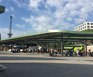 Flixbus, フリックスバス, フランス, パリ, ドイツ, ベルリン, 感想, バス停